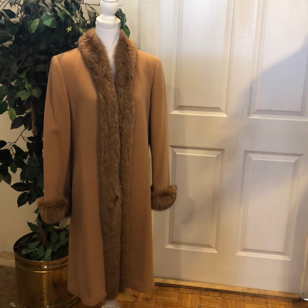 Fur trim coat